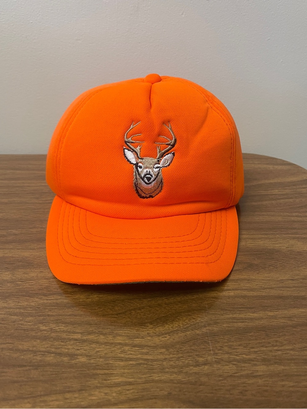 Vintage Winchester Bright Orange Embroidered Deer Snap Back Hunting Hat